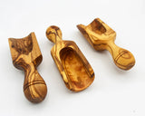 Olive Wood Salt Measuring Spoon | Premium Olive Wood Spoon | Wooden Spice Coffee Salt Scoop | Vintage wooden salt scoop