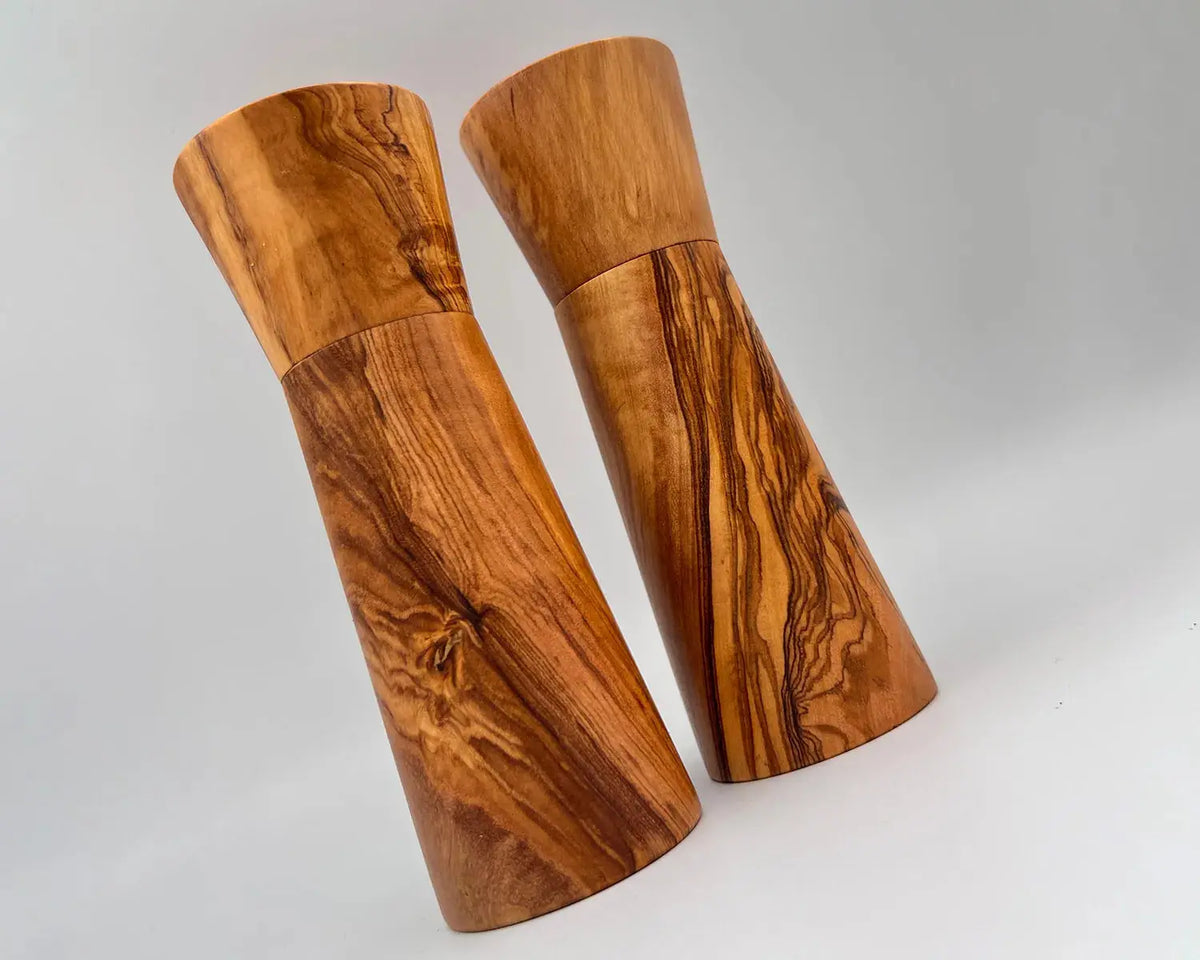 olive wood salt and pepper mill
