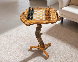 OLive wood chess table