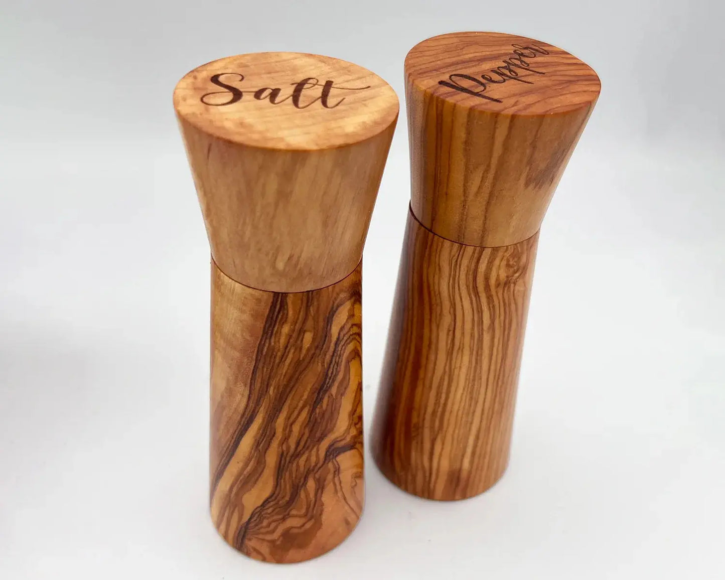 olive wood salt and pepper mill