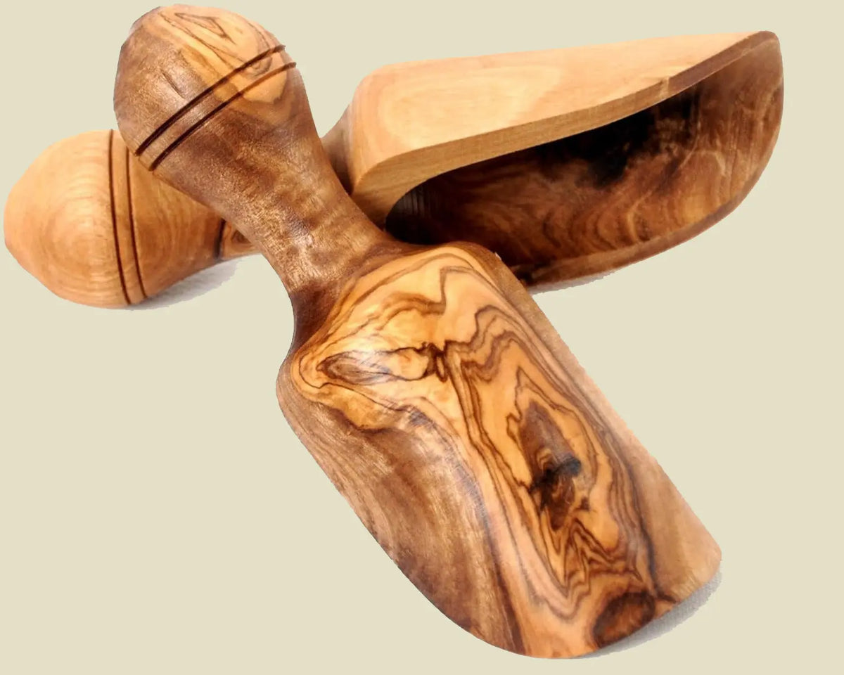 Olive Wood Scoop | Handmade Olive Wood Salt Spice Scoop | Olivarts
