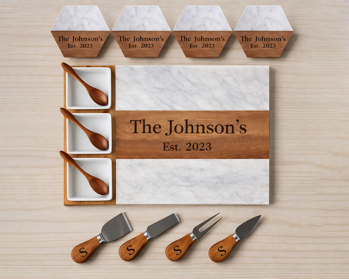 Engraved charcuterie board