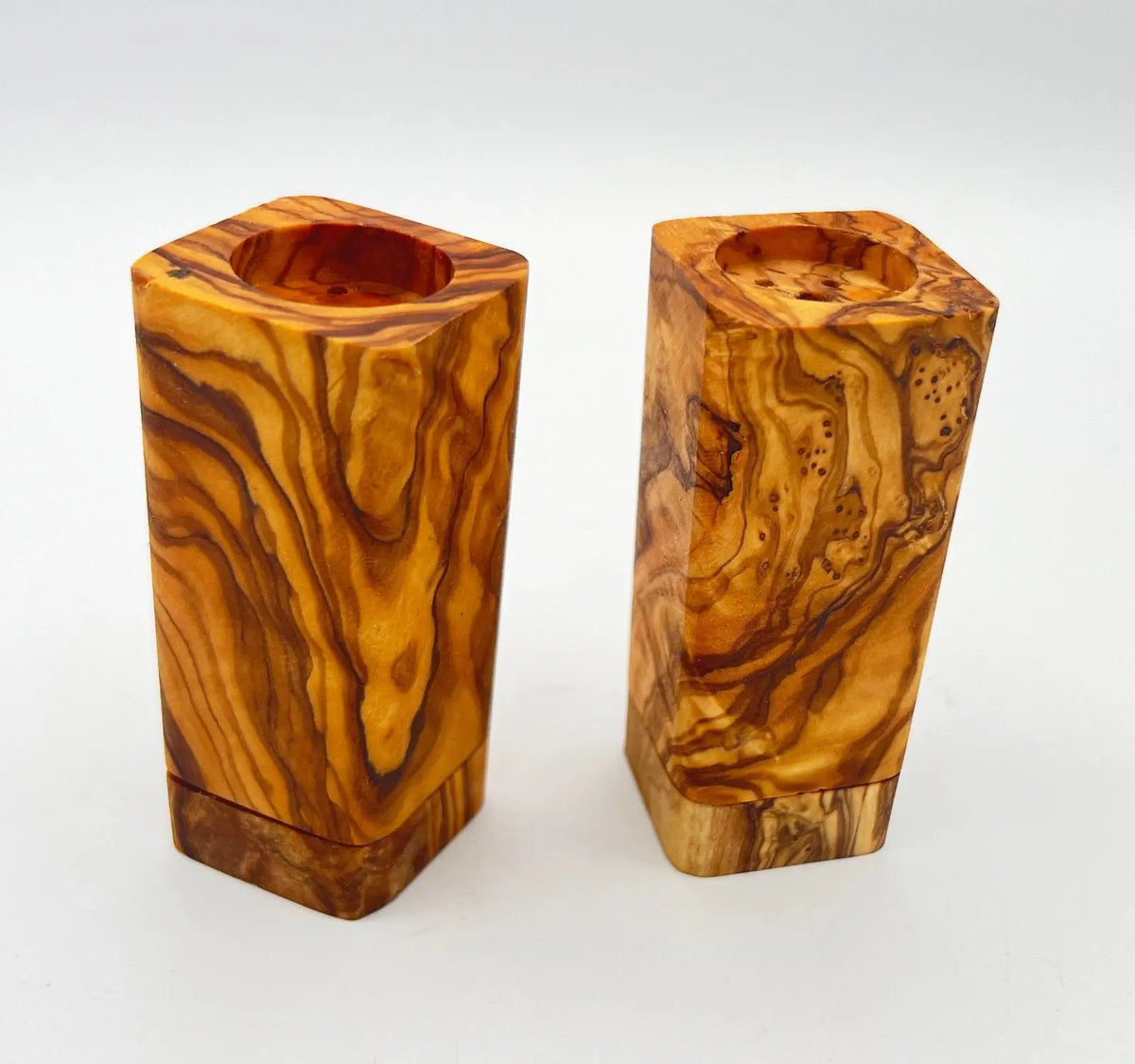 Salt Pepper Shakers | Olive Wood Salt and Pepper Shaker Set | 