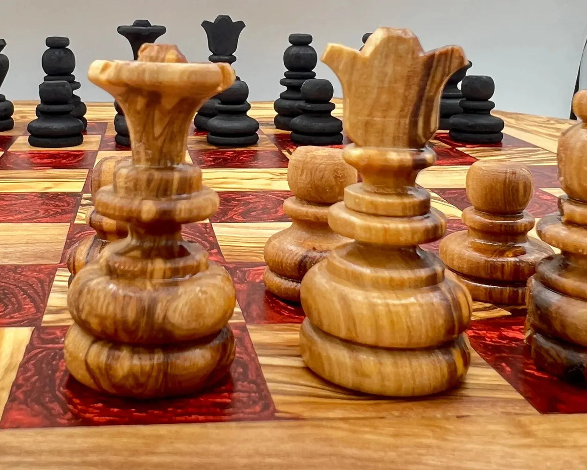 Olive Wood chess board Epoxy Resine | Olivarts
