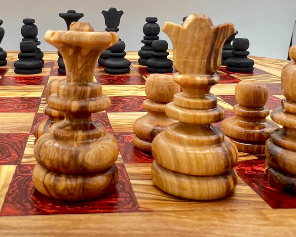 Olive Wood chess board Epoxy Resine | Olivarts