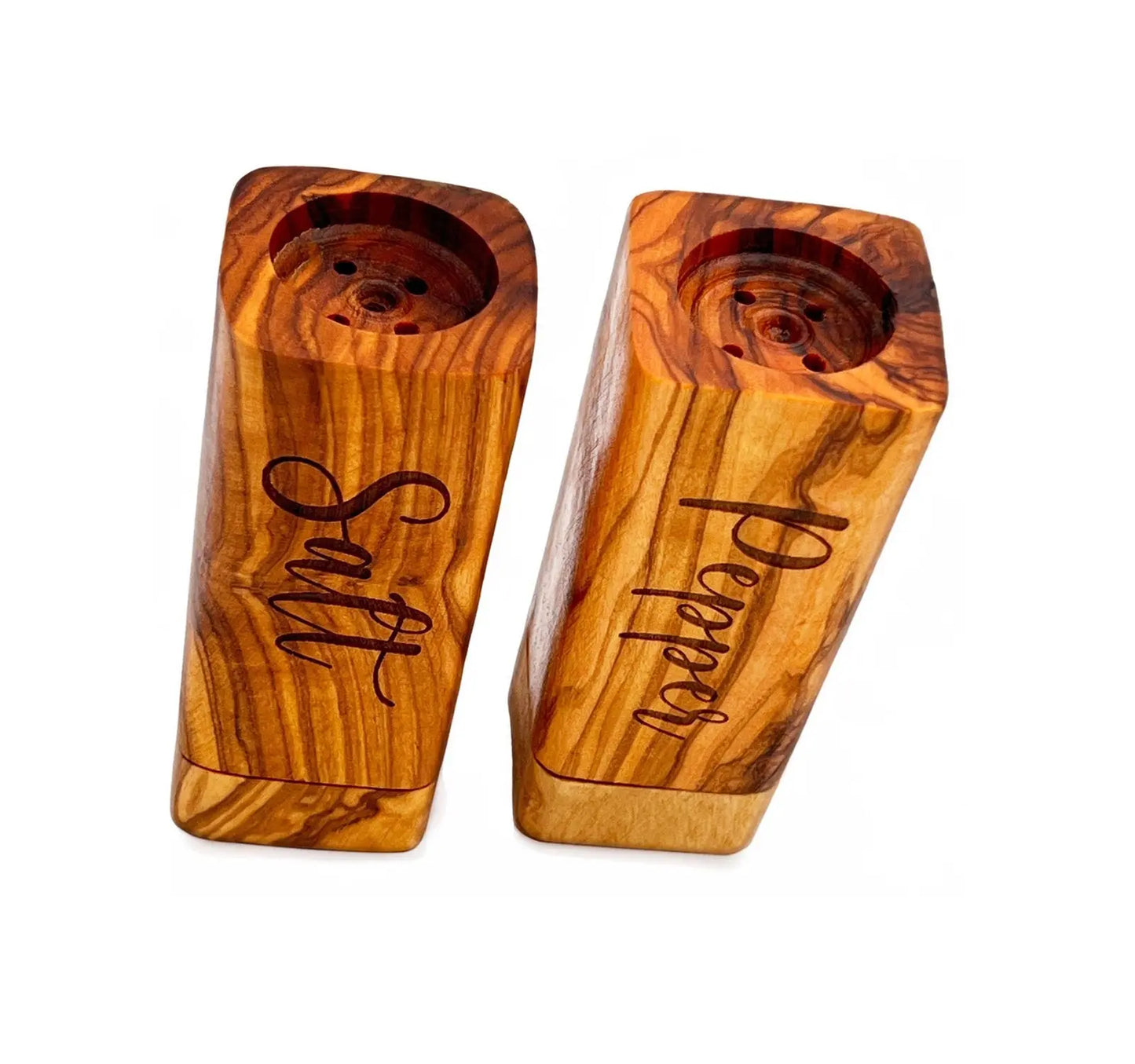 Wooden Salt Pepper Shakers | Olive Wood Salt and Pepper Shaker Set | Olivarts
