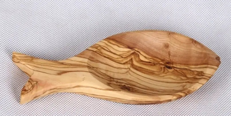 Wooden Dinner Plates | Set of 2 Fish-Shaped Plates | Olivarts