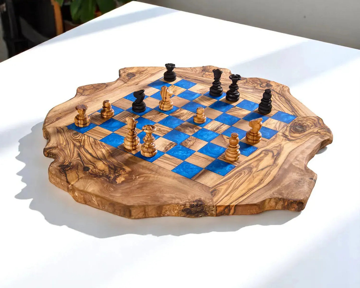 Olive Wood chess board Epoxy Resine | Olivarts