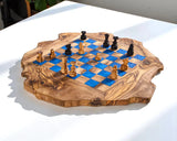 Olive Wood chess board Epoxy Resine | Olivarts