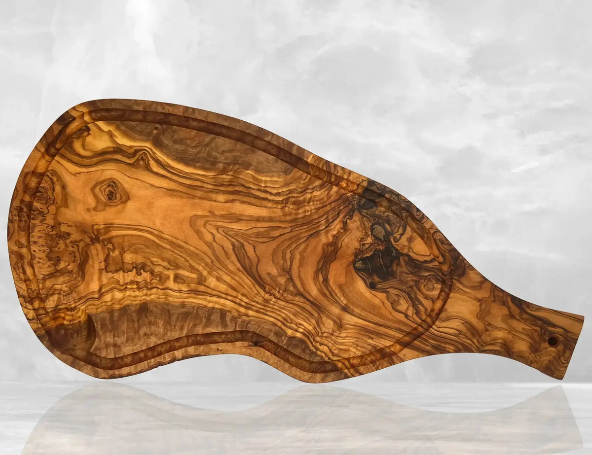 Handmade Olive Wood Cutting Board With Handle | Olive Wood charcuterie Board | Olivarts