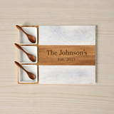 Personalized Charcuterie Board, Marble Cheese Boards for Bridal Shower Gifts, Perfect Housewarming Gifts for Couples, Custom Wedding Gifts, New Home Gift