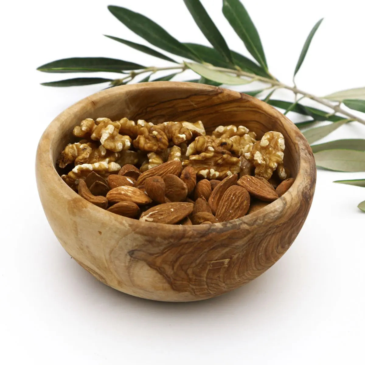 Natural Olive Wood Bowls [Set of 2] - Handmade Olive Bowl - Olive Wooden Rustic Bowl Olivarts