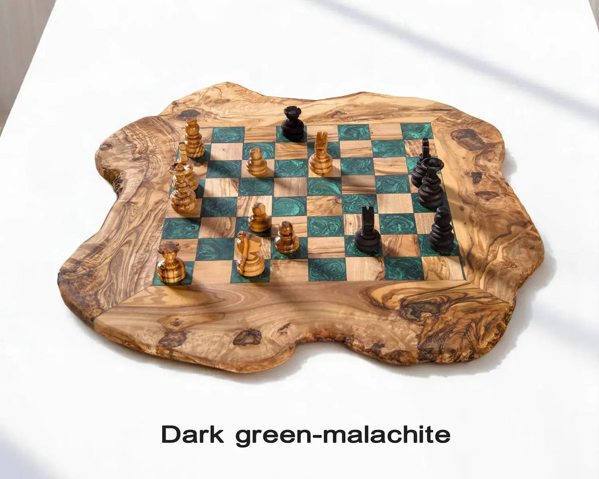 Olive Wood chess board Epoxy Resine | Olivarts