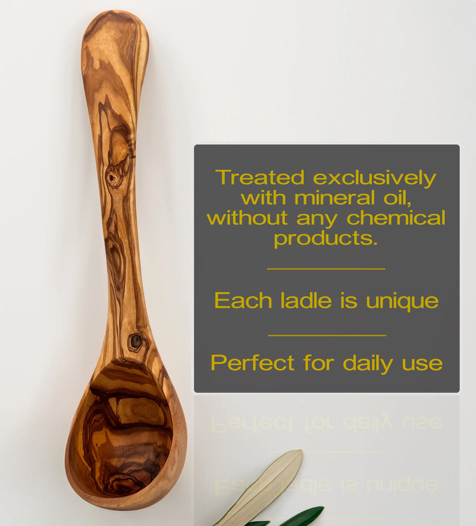 Best Wooden Kitchen Utensils | Rustic Olive Wood Ladle | Olivarts