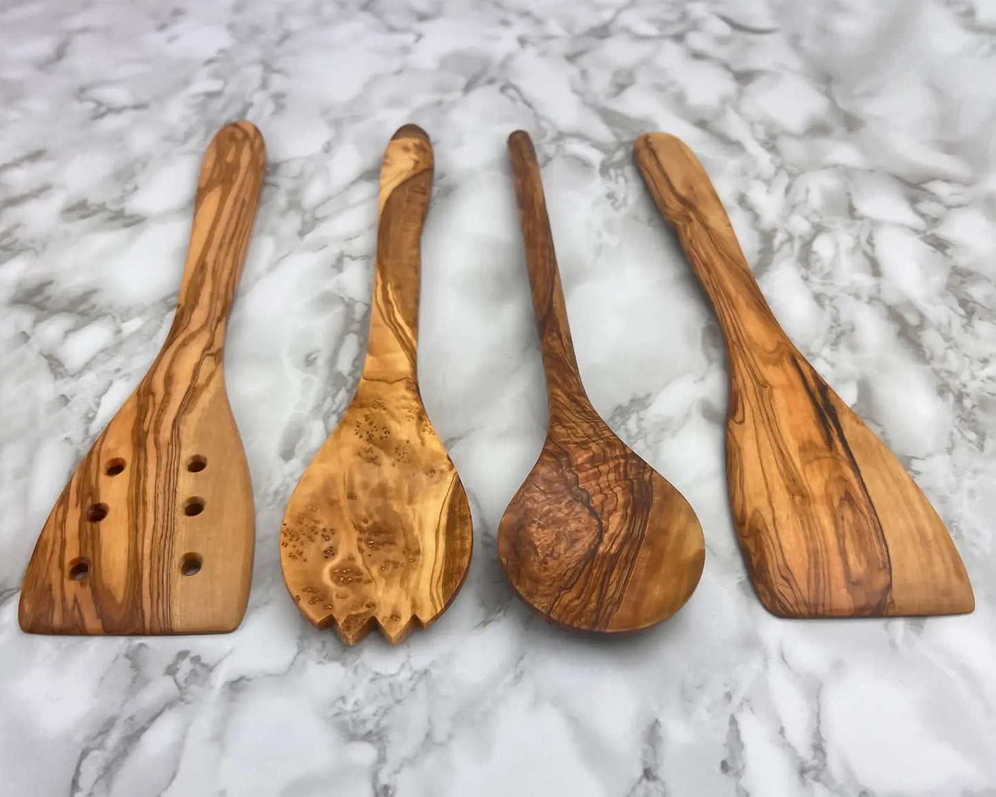Authentic Tunisian Olive Wood Utensils – Durable, Stylish, and Versatile. Perfect for cooking, baking, stirring, and serving. Heat-resistant, nonporous, and chemical-free—safe for everyday use. A great gift for weddings, housewarmings, or holidays. Add rustic charm and elegance to your kitchen today!