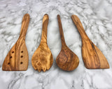 Authentic Tunisian Olive Wood Utensils – Durable, Stylish, and Versatile. Perfect for cooking, baking, stirring, and serving. Heat-resistant, nonporous, and chemical-free—safe for everyday use. A great gift for weddings, housewarmings, or holidays. Add rustic charm and elegance to your kitchen today!