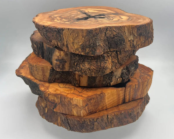 Unfinished Olive Wood Rounds - For Epoxy and Crafting (7-9 Inch) - Olivarts